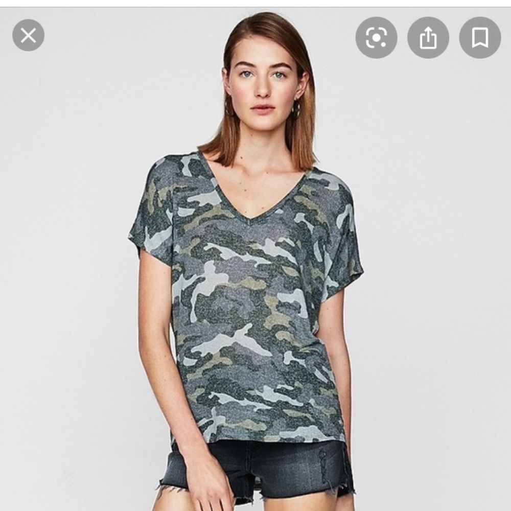 Express One Eleven Camo Knit London Tee